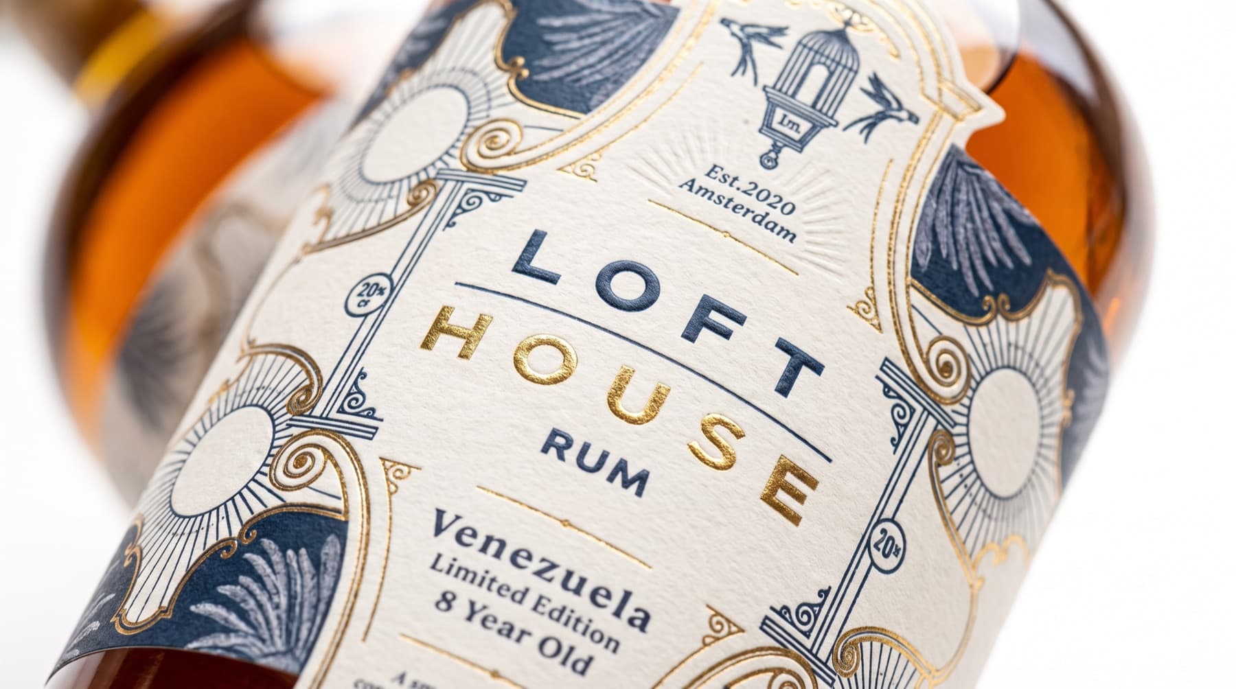 Loft House Venezuela 8 year old rum cream label close-up
