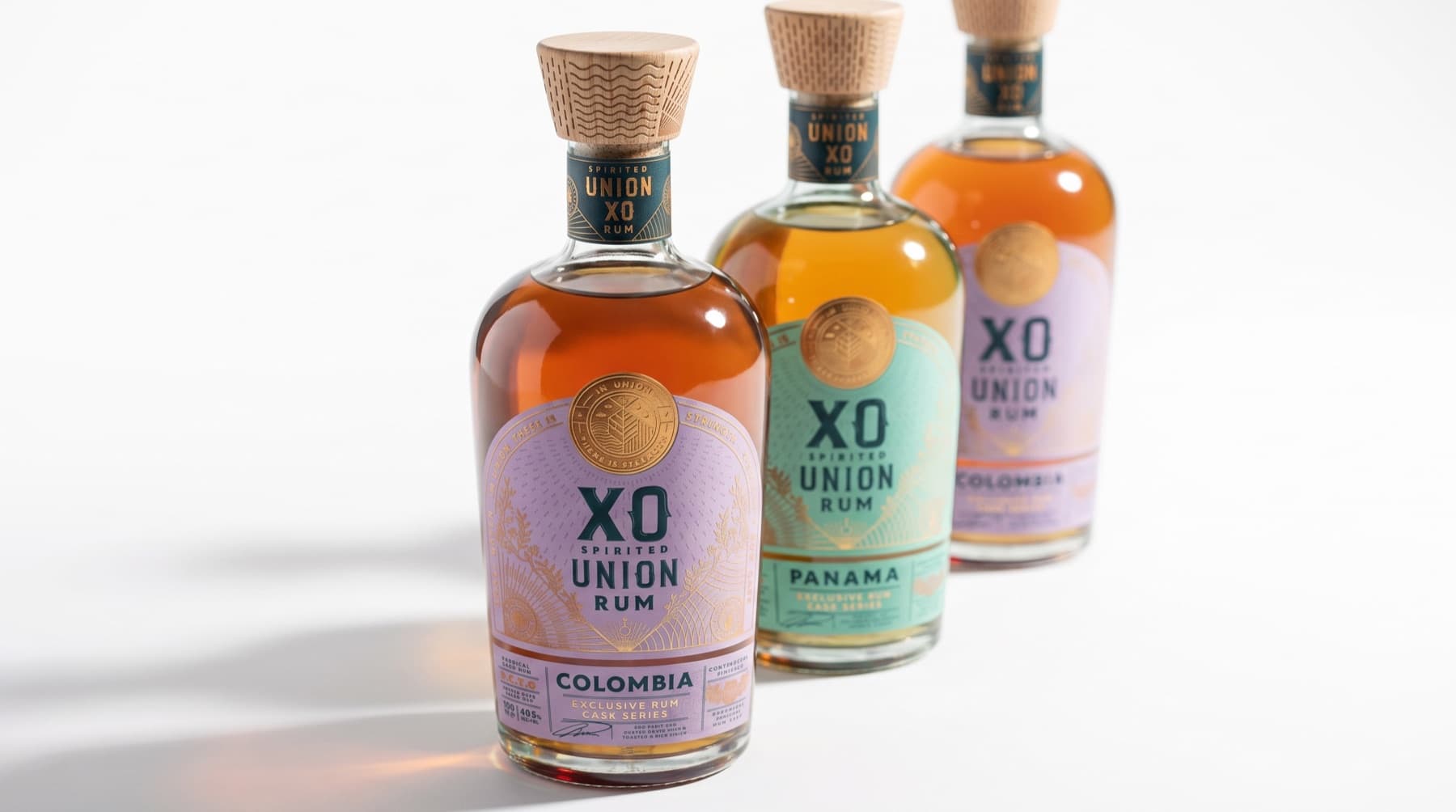 Spirited Union XO rum Colombia and Panama bottle range